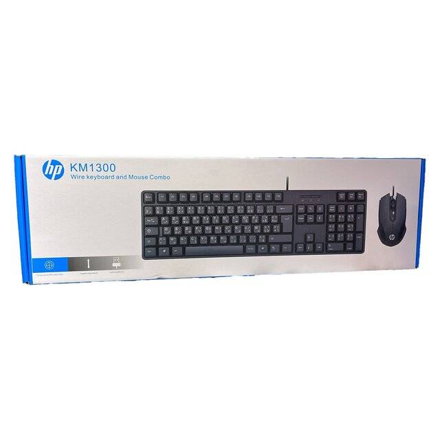 HP KM1300 [AR-EN] Keyboard & Mouse (Black)