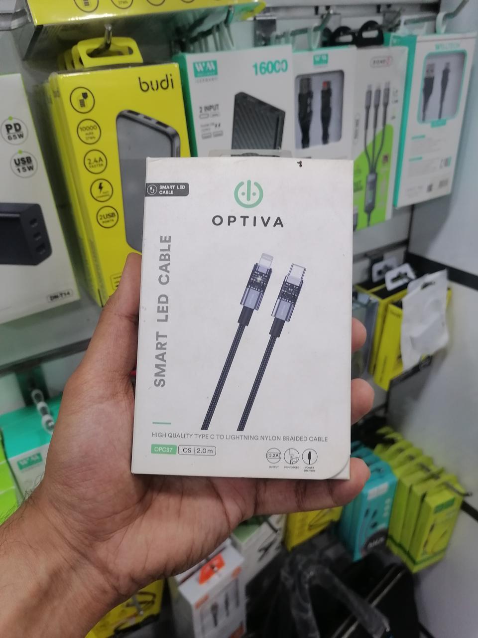 كيبل Optiva Smart LED (من Lightning إلى Type-C )