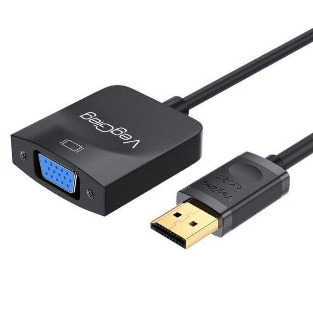 محول VegGieg V-Z615 من منفذ العرض الرقمي إلى منفذ VGA (0.15 متر)