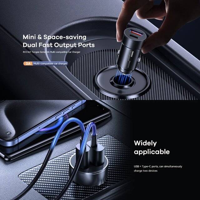 Remax RCC361 [USB-A + Type-C] Car Charger