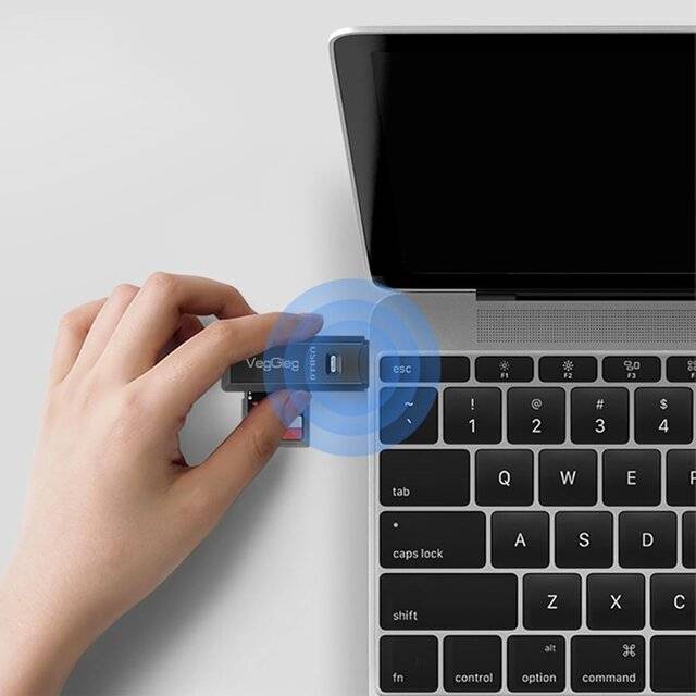 VegGieg V‑C302 USB 3.0 2‑in‑1 SD+TF Card Reader