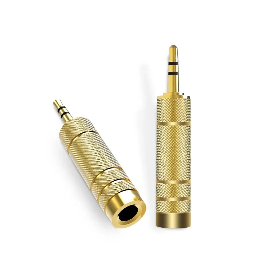 6.5 mm Female Plug To 3.5mm Male Connector Amplifier Audio Adapter Microphone Aux 6.3, 3.5 mm Converter