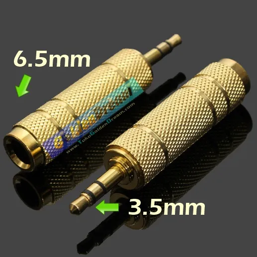 6.5 mm Female Plug To 3.5mm Male Connector Amplifier Audio Adapter Microphone Aux 6.3, 3.5 mm Converter