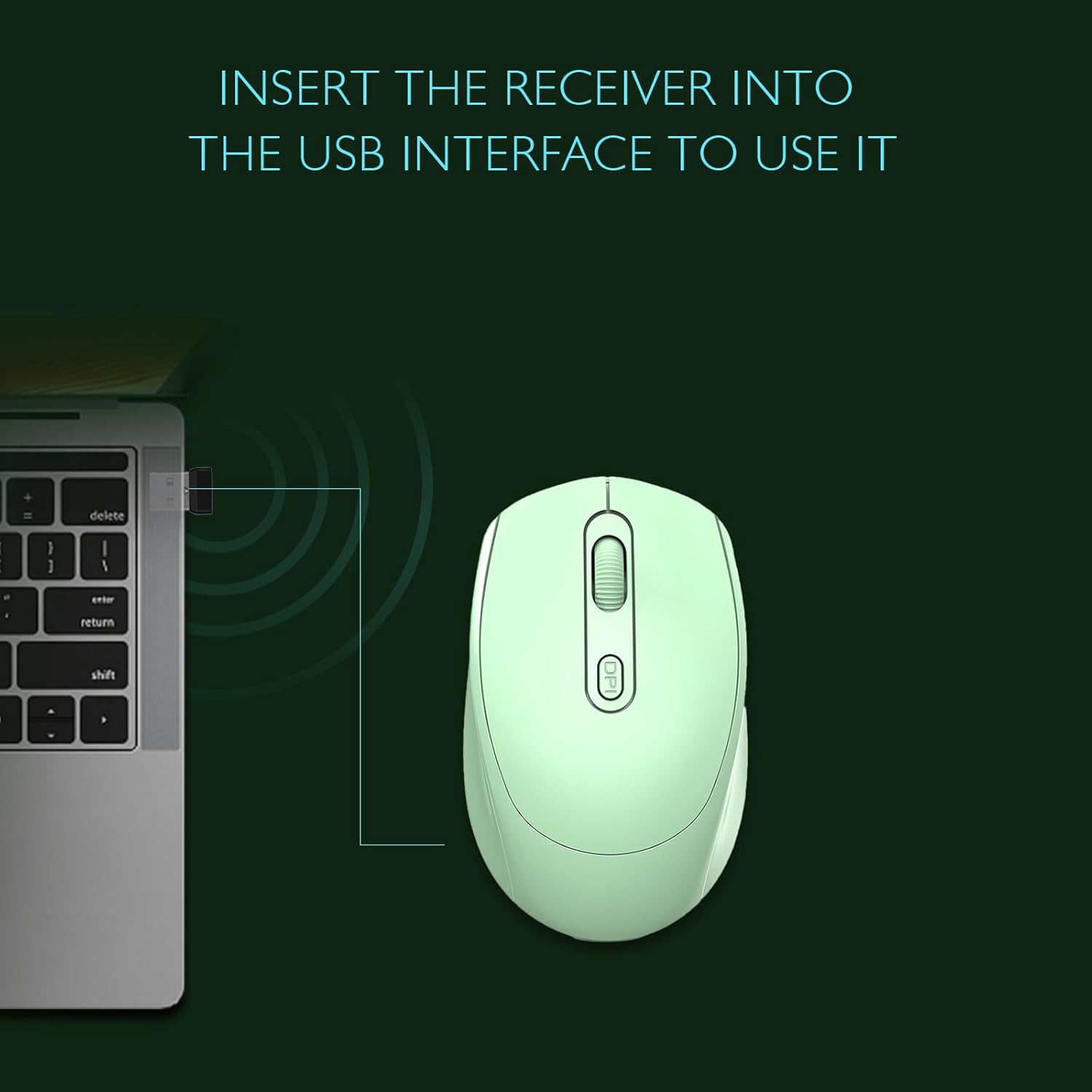  Wireless Mouse, 2.4G Silent Mouse