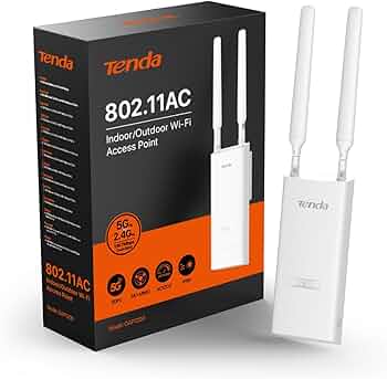 Tenda AC1200 Outdoor WiFi Access Point | Dual-Band Gigabit Wireless AP for Business/Home | Long Range Coverage | Seamless Roaming | DC/PoE Powered | Easy to Setup | MU-MIMO | IP65 Waterproof (OAP1200)