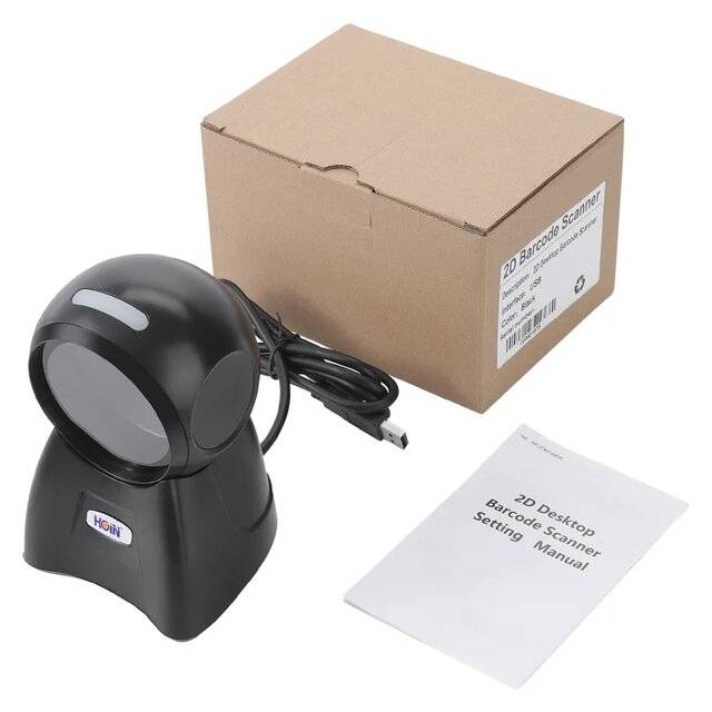 Hoin HOP-E6000 USB 2D Barcode Scanner (Black)