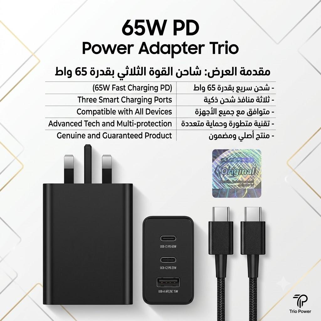 rio Port 65W Fast Charging PD Power Adapter
