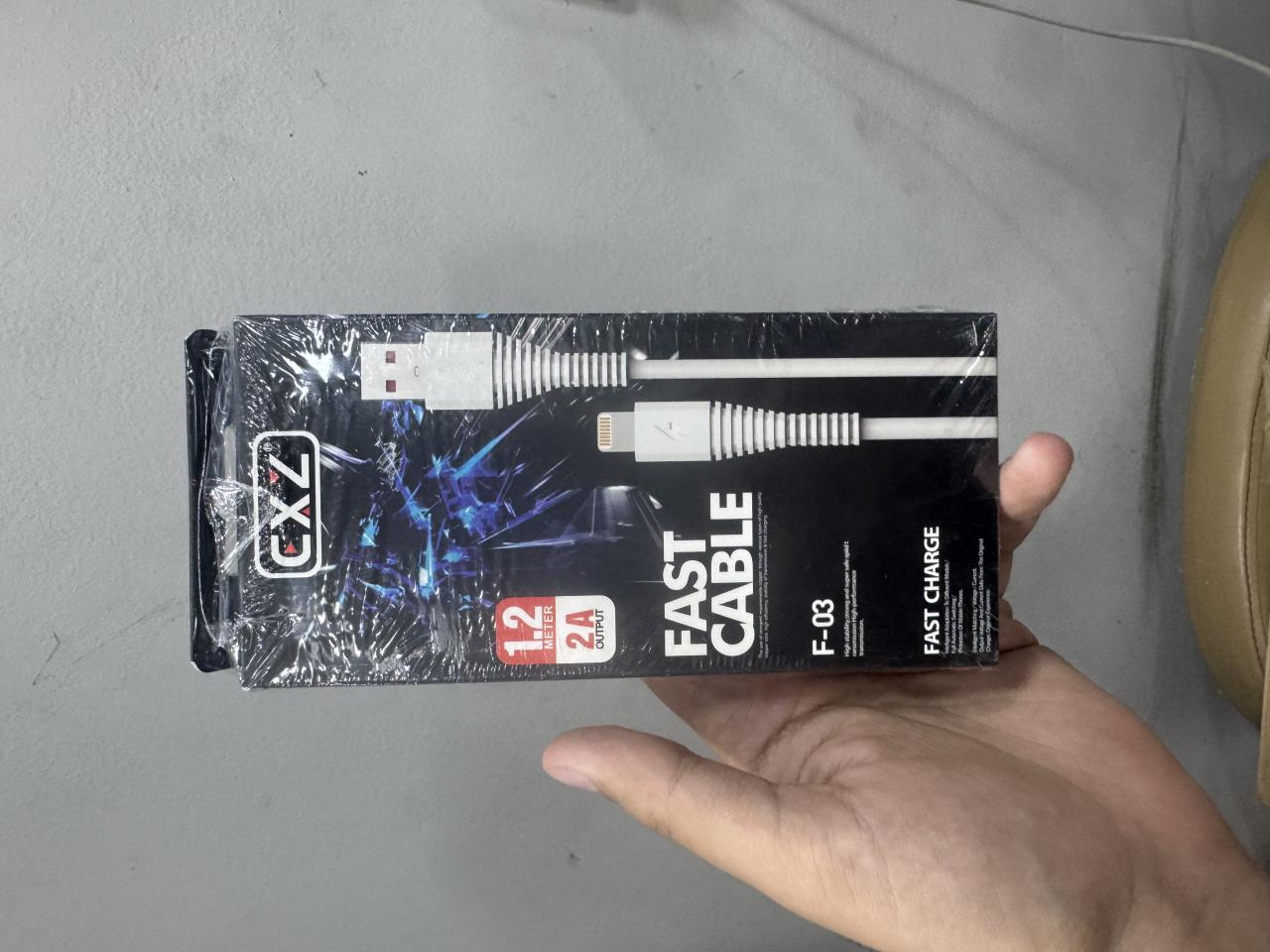 Cable fast charge usb to lighting 1.2’ 2A